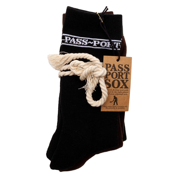 Pass Port Hi Sox 3PK / Black / Brown / Forest