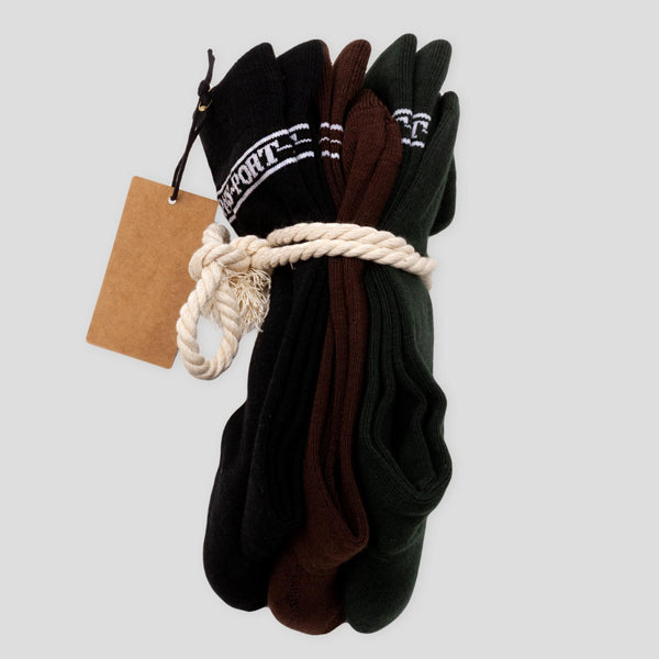Pass Port Hi Sox 3PK / Black / Brown / Forest