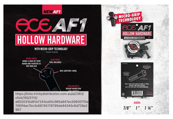 Ace AF1 HOLLOW Bolts / Allan / 1''